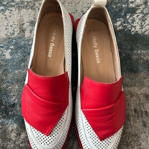 Molly B Red and White Flats